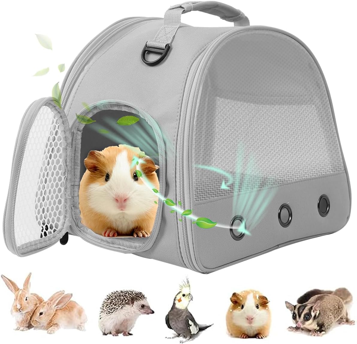 Guinea Pig Carrier Backpack - Grey / Upgraded Mesh