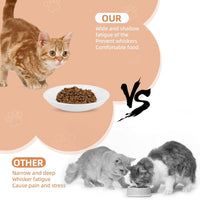 6 Pack Cat Food Bowl, Ceramic Cat Bowls - White-D - image 3