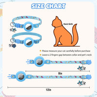 PUPTECK Halloween Cat Collar Breakaway with Bells, Kitten Outfit – Essentials for Cats - Cornflower Blue / NECK (7.87"-11.8") - image 2
