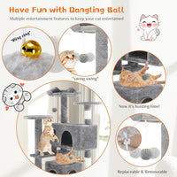 Sweetcrispy 54-inch Cat Tree Tower with Scratching Posts - Light Grey / 54*20*20IN - image 2