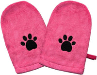 Penny & Niko Microfiber Pet Towel Mitts - Standard - 2 pack / Pink