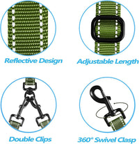 Double Dog Leash, No Tangle Dual Leash - Khaki Green - image 4