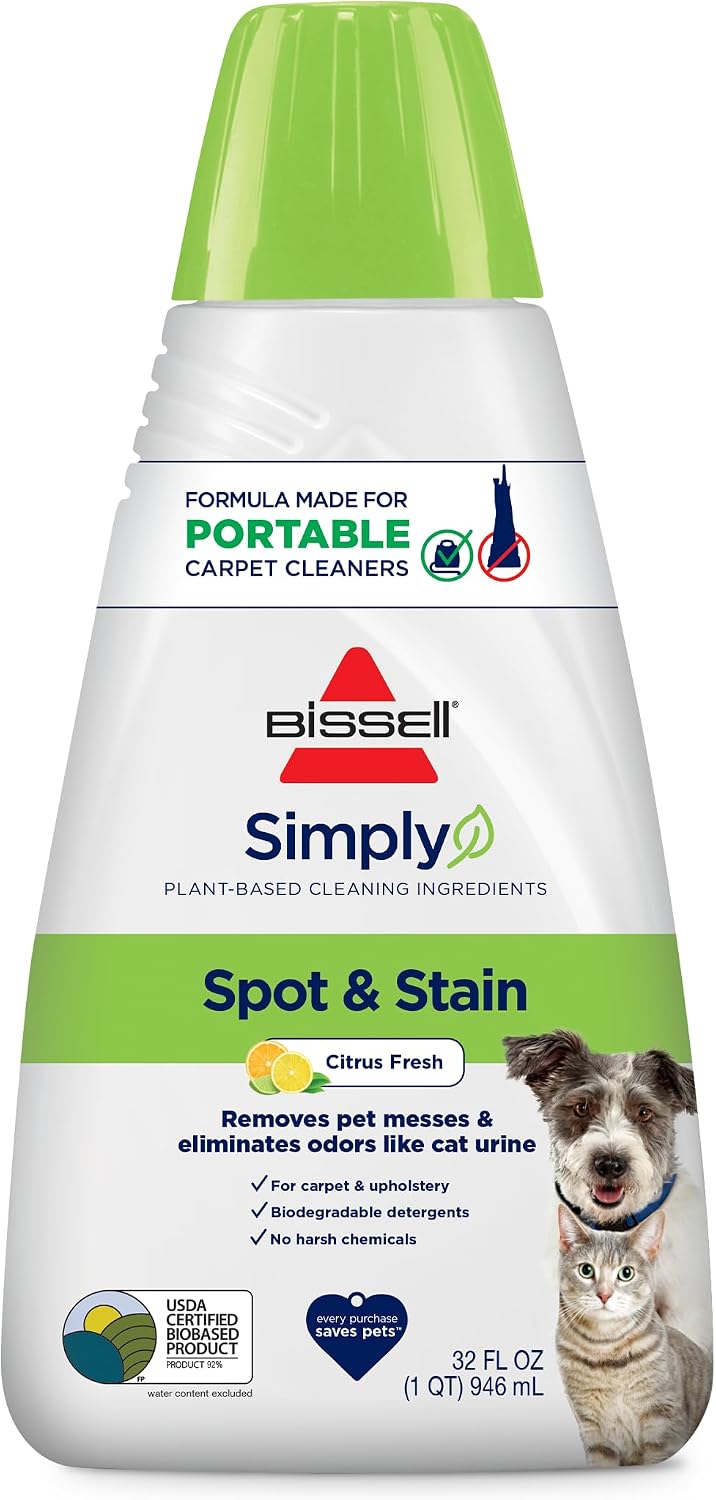 Bissell 74R7 Pet Stain & Odor Portable Machine Formula, Fl Oz - 32 Fl Oz (Pack of 1) / Simply Plant Based Formula - image 2