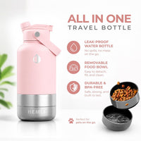 32 oz. Dog Water Bottle, Insulated Dog Travel Water Bottle - Pink / 32 oz - image 2