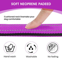 Reflective Dog Collar, Adjustable Nylon for Medium Dogs - Dark Magenta / S:width 5/8"neck 10.5-16" - image 3