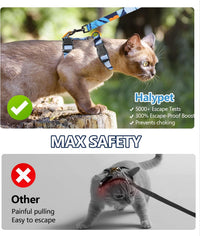Cat Harness and Leash Set, Escape Proof Cat Harnesses – Essentials for Cats - Hawaii Blue / Small (4-10 lb) - image 3
