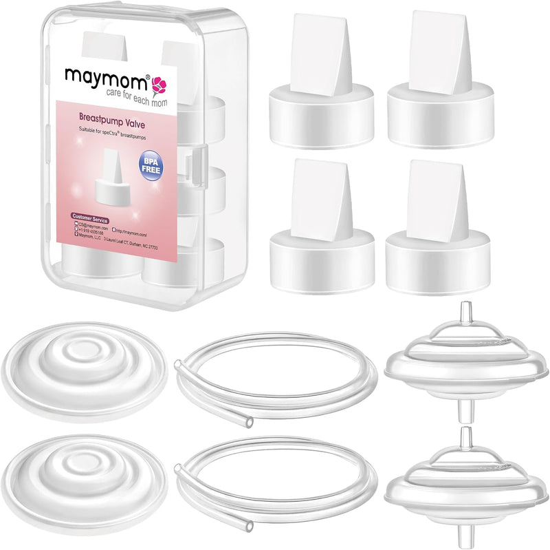 Maymom Breast Pump Replacement Parts Compatible with Spectra S1 - 4 Valve 2 Membrane Tube Bfp