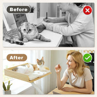 PAWZ Road Cat Desk Bed 360°Rotating Supports to 50 Lbs Cozy Nest - Beige / Wooden - image 3