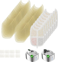 Wireless Cat Water Fountain Filter - 8 Filters & 32 Sponges + 8 Pump Filters
