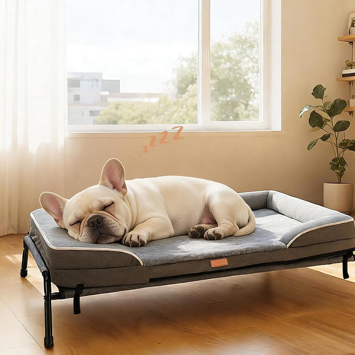 Lekereise Outdoor Elevated Dog Beds for Small Dogs - 31.7"L x 26.4"W x 8.7"Th