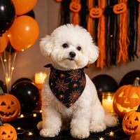 PUPTECK Dog Cooling Bandanas 4pcs Outfit - Purple/Black/Orange / Large (24"x17"x17") - image 4