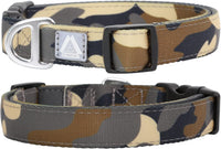 Medium Dog Collar, Neck 12"-20" - S (Neck 9''– 14'') / Camo Green