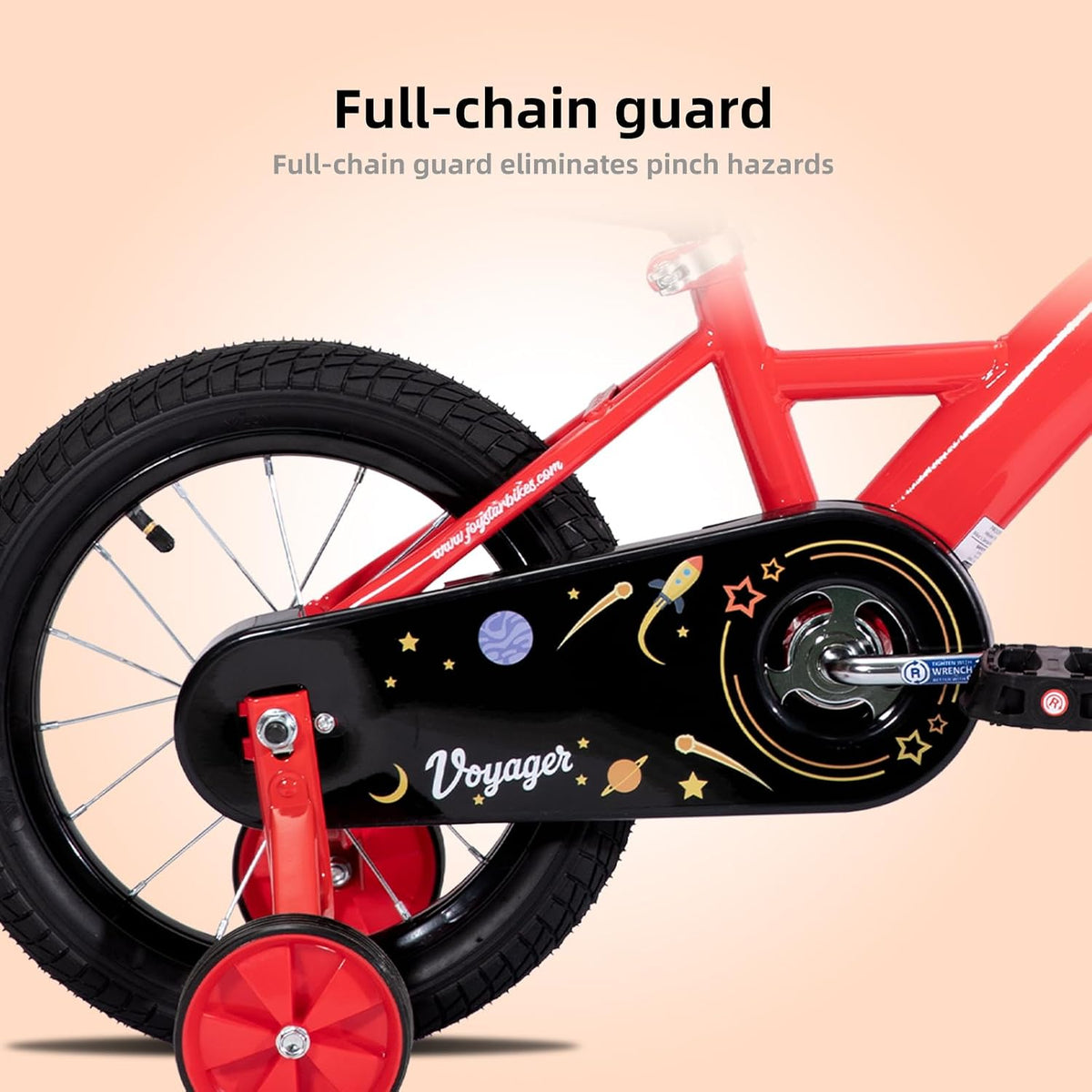 JOYSTAR 10" 12" 14" 16" Kids Bike for Boys and Girls Ages 1-7Y – Fun for Kids & Family - Red / 16 Inch with Training Wheels - image 4