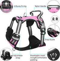 WINSEE Dog/Pet Harnesses No Pull with Dog Collar - X-Large / Pink - image 4