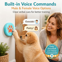 Dog Training Bells for Door - 2 Blue-orange Button - image 3