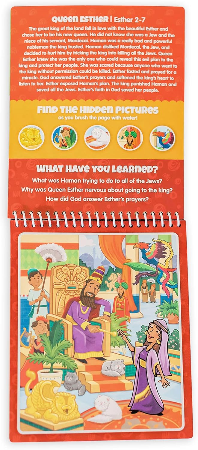 Water Reveal Coloring Scripture Book for Kids. – Fun for Kids & Family - Aqua Brush Old Testament #1 - image 4