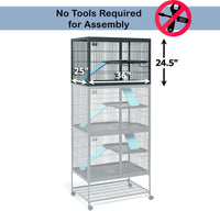 Critter Nation by MidWest Double Unit Small Animal Cage – Essentials for Small Pets - Black: 1 Inch Wire Spacing: Ferret Nation / Add-On Unit - image 2