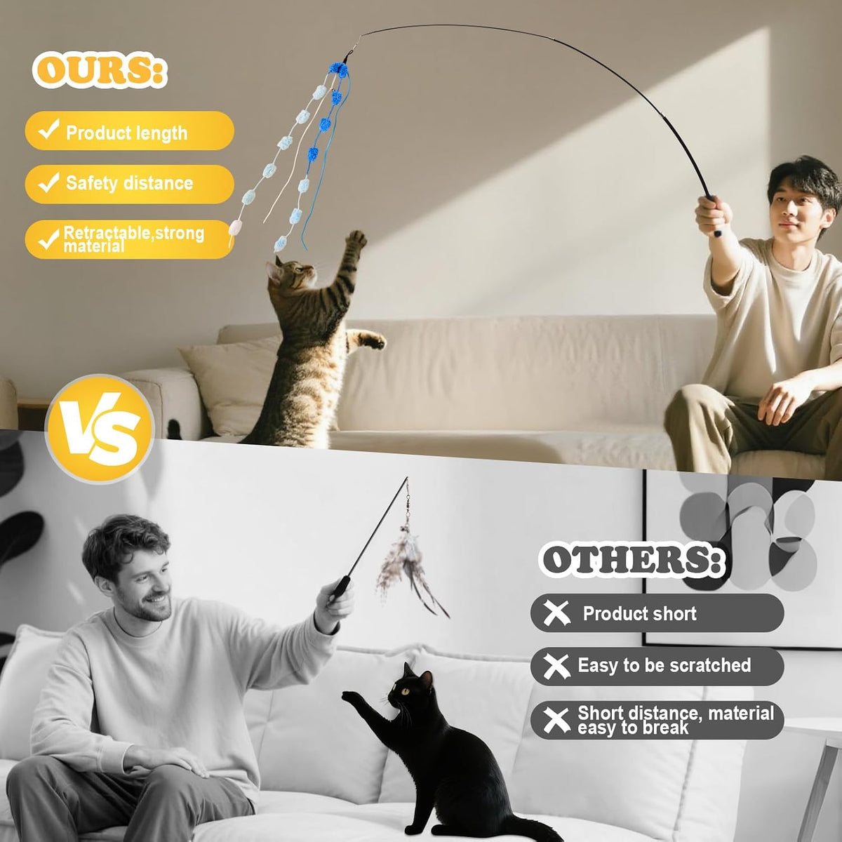 9PCS Interactive Bird Simulation Cat Toy Set with Suction Cup Indoor – Essentials for Cats - 8pcs - image 4