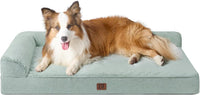 EHEYCIGA Orthopedic Dog Bed Medium Size, Memory Foam Dog Bed - Greyish Green / 41.0"L x 27.0"W x 6.5"Th