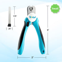 Large Dog Nail Clippers with Safety Guard to Avoid Over-Cutting Nails - Medium/Small - image 2
