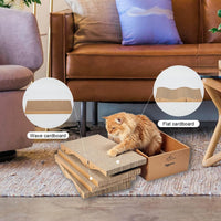 Cat Scratcher Cardboard Scratch Pad for Indoor Cats and Kitty 5pcs – Essentials for Cats - Large for Indoor Cats / 5PCS - image 3