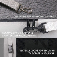 Extra Large Cat Carrier Soft Sided - Grey / without curtain - image 3