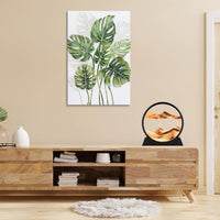 GEKETY 3D moving sand art picture in a round glass frame with layered blue sand - view 14