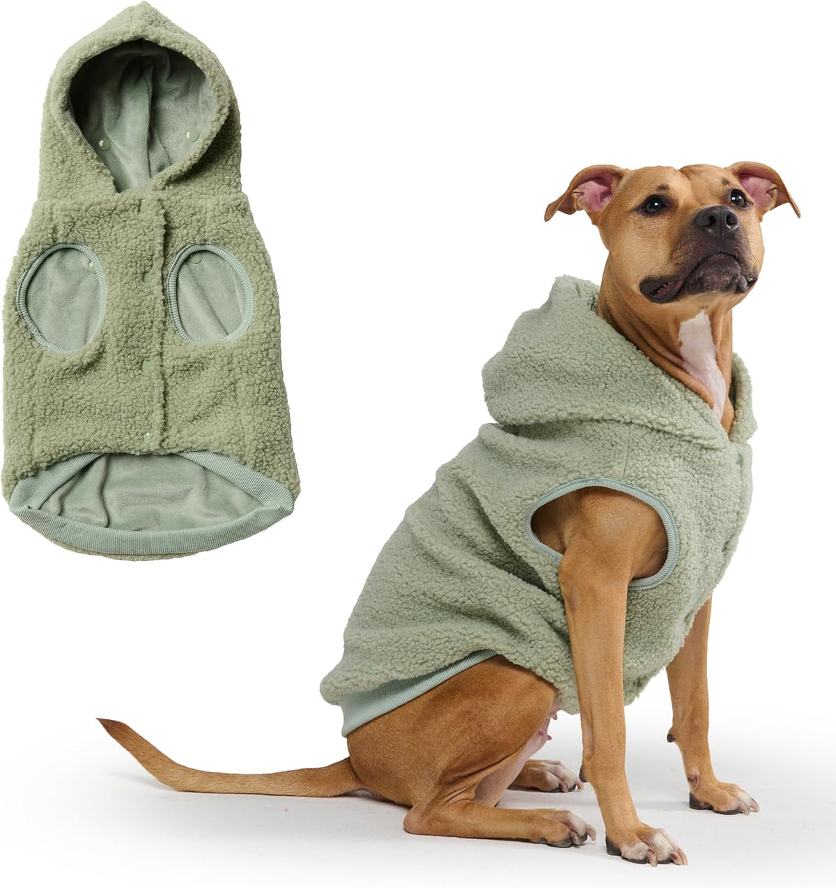 Spark Paws Fleece Dog Hoodie - Light Green / 2XL