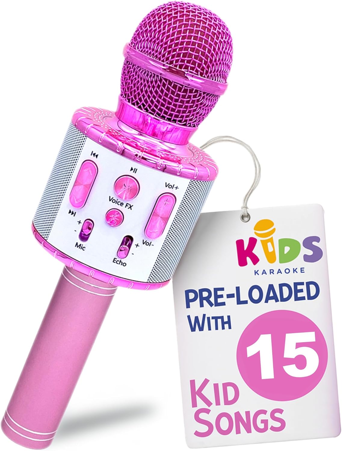 Move2Play, Kids Karaoke Microphone - White/Pink