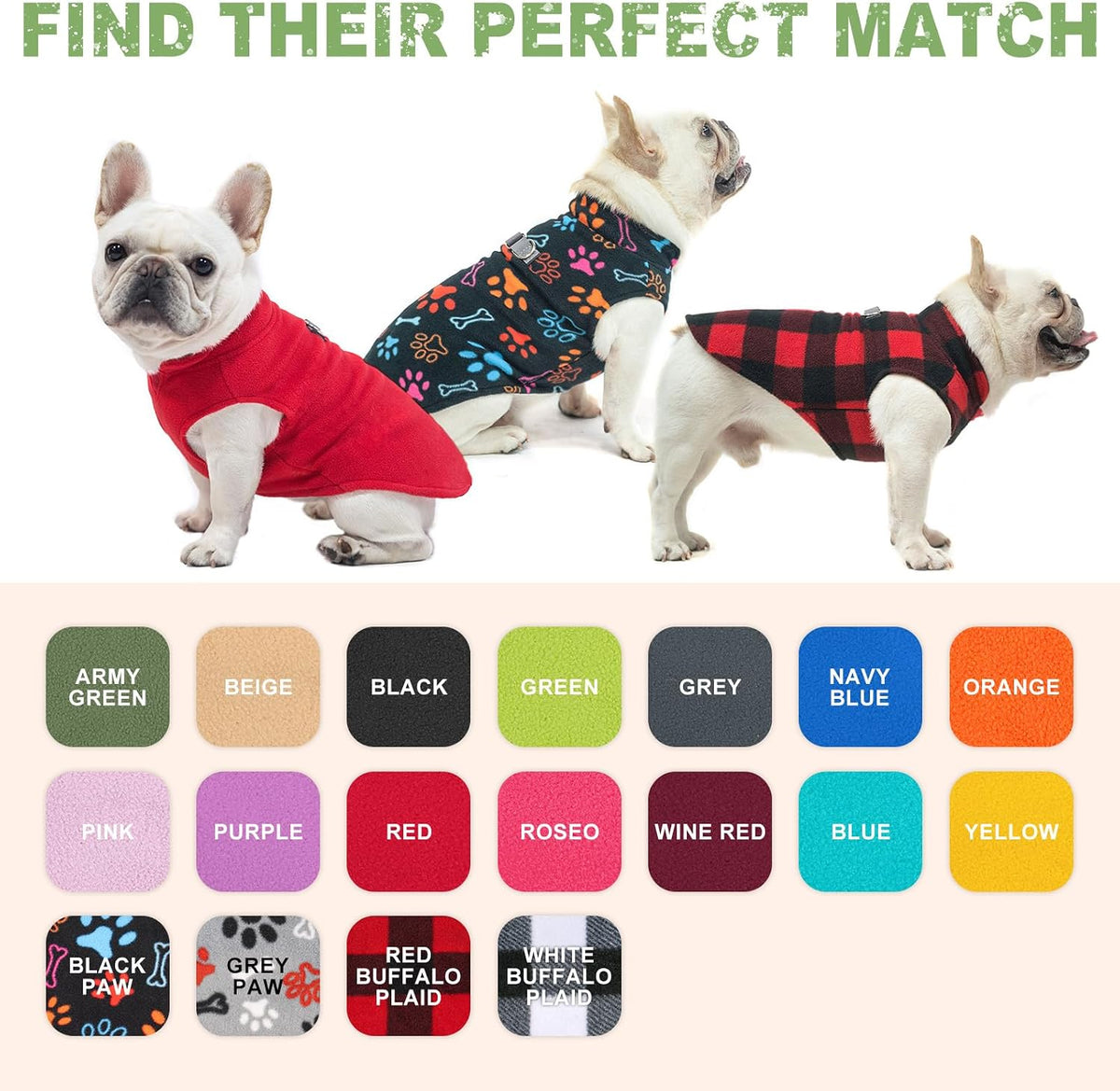 Dog Fleece Vest Sweater Winter Jacket for Small and Medium Large Dogs - Large / Yellow - image 2