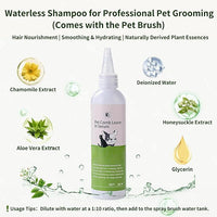 Cat Steam Brush for Shedding,4 in 1 Grooming Brush for Cats and Dogs,Deshedding,Massage,Cleaning & Anti-Static All In One,Suitable for Long & Short Haired Pets,Includes Waterless Shampoo,Blue