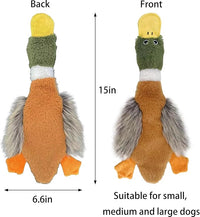 No Stuffing Toys 3 Pack, Squeaky Dog Toys for Large Dogs, Plush Toys for Aggressive Chewers, Indestructible Crinkle Paper Duck Dog Toy, Puppy Chew Toys for Teething (Soft Plush)