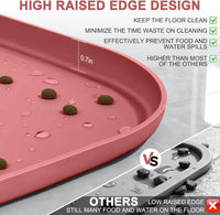 SMILOOL Waterproof Silicone Pet Food Mat with Raised Edge for Dog - Erythrinus / 22"L x 14"W - image 3