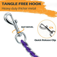 Chain Dog Leash, Bite-Proof Metal Leash - Purple / 4FT(5-30lb) - image 3