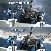1080P Wireless Backup Camera System with 10 Inch DVR 4 Split Monitor, IP69 Waterproof Stable Signal Record Wireless 1 Rear and 2 Side View Cameras for RV Truck Trailer Camper (BW103)