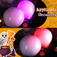 Sinmoe 12 pack white beach balls in 16 and 24 inch sizes, inflated - view 7
