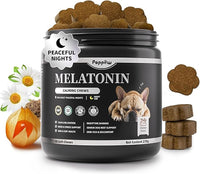 Melatonin for Dogs, Calming Chews with Valerian Root & L-Theanine for Sleep Aid & Emotional Support, Calming Treats for Stress Anxiety Relief, Thunder, Fireworks, Barking, Chicken Flavor, 90Ct
