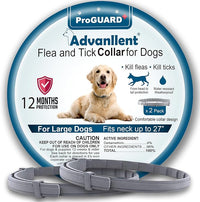 Flea Collar for Dogs, Flea and Tick Prevention for Dogs Collar, Dog Flea and Tick Treatment, 2 Collars, 12 Months Prevention, One Size Fits All