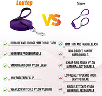 Long Line Dog Training Leash with Padded Handle - 30ft / Purple - image 3