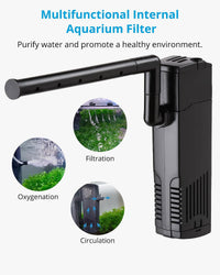 NICREW Internal Aquarium Filter for Fish Tank up to 5 Gallons - Magi 380: 10 - 20 gal - image 2