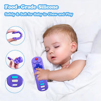 2-Pack Silicone Baby Teething Toys - Teether-Black+Purple - image 2