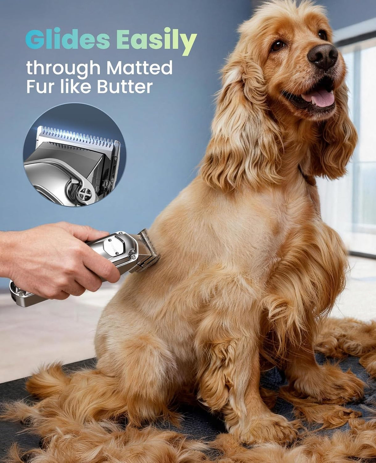 oneisall Dog Clippers for Grooming Thick Heavy Coats – Essentials for Dogs - Silver Dog Clipper - image 2