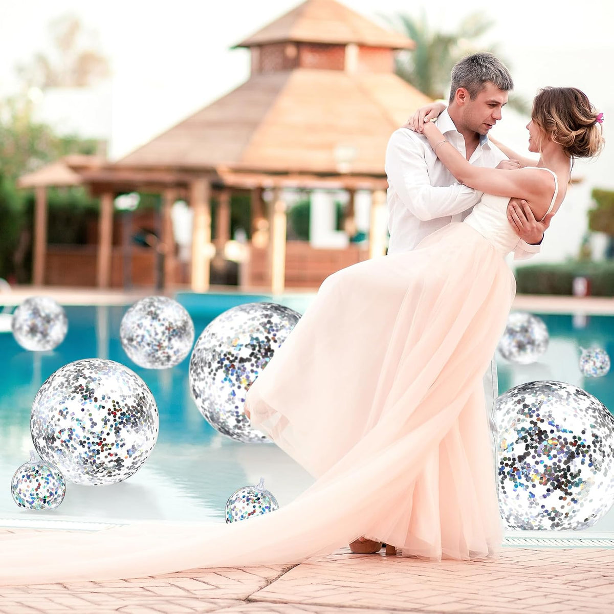 Sratte clear inflatable beach balls in 24, 16 and 5 inch sizes - view 33