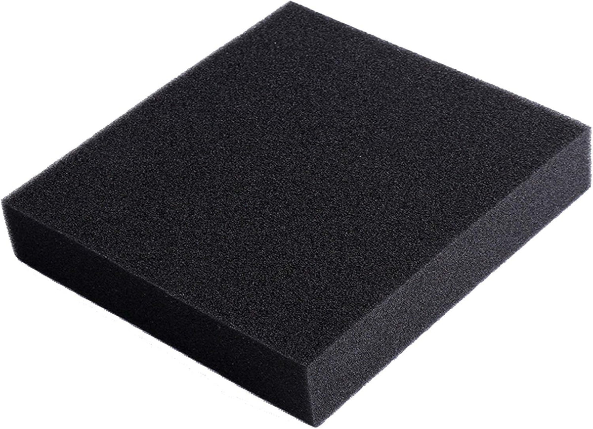 AQUANEAT Aquarium Filter Sponge Open Cell Foam Sheet Bio Sponge - 11" Lx 10.25"W x 2"H / Black