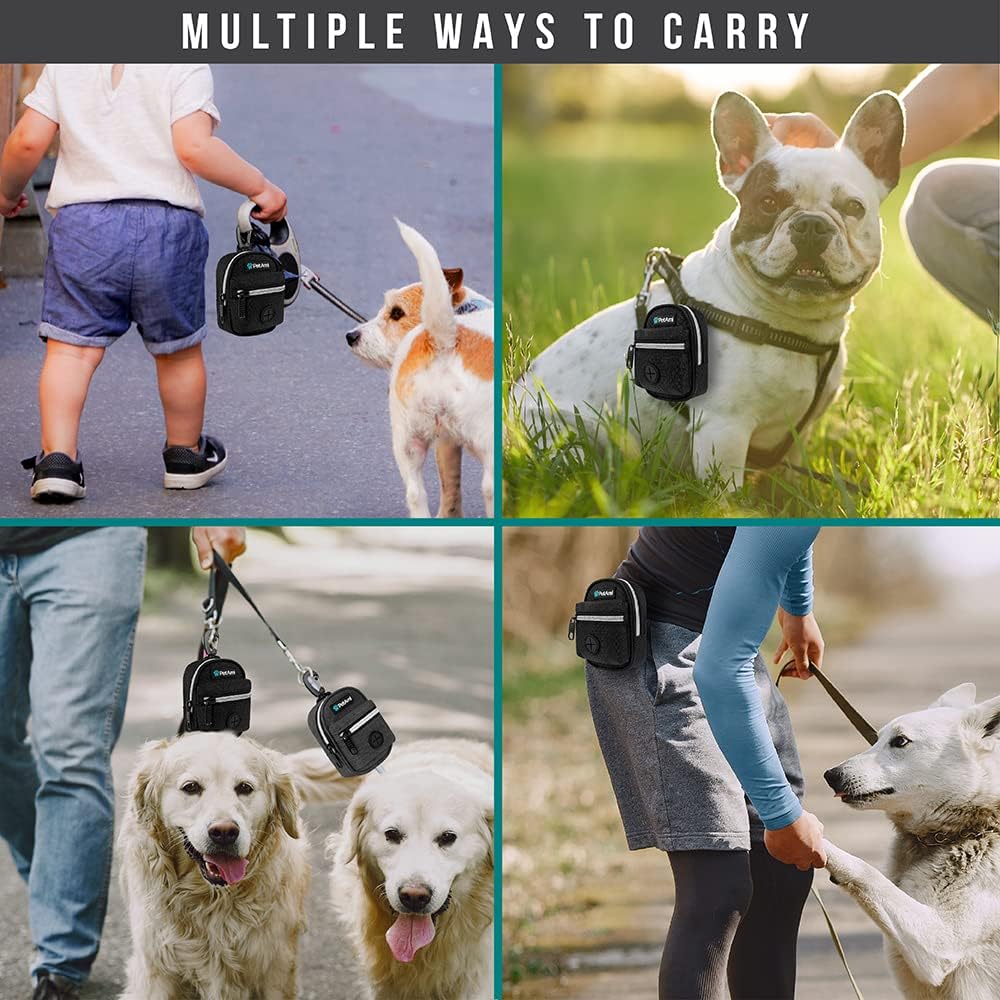 PetAmi Dog Poop Bag Holder for Leash - Black / 1 Count (Pack of 1) - image 2