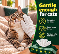 Pet Glove Wipes for Dogs & Cats, Paws, Ears & Butt Cleaning - 25 Glove Wipes - image 2
