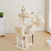 Heybly Cat Tree, 45.3" Cat Tower for Indoor Cats with Large Perch HCT202SG – Essentials for Cats - 45.3 inch / Beige - image 2