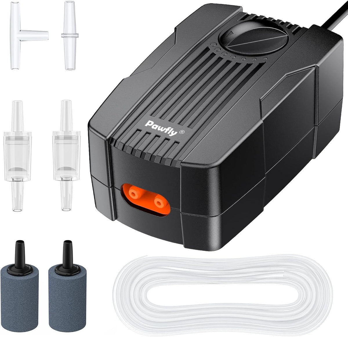 Pawfly Aquarium Air Pump Oxygen Pump for 10-200 Gallon Fish Tanks - 60-120 gal