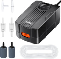 Pawfly Aquarium Air Pump Oxygen Pump for 10-200 Gallon Fish Tanks - 60-120 gal