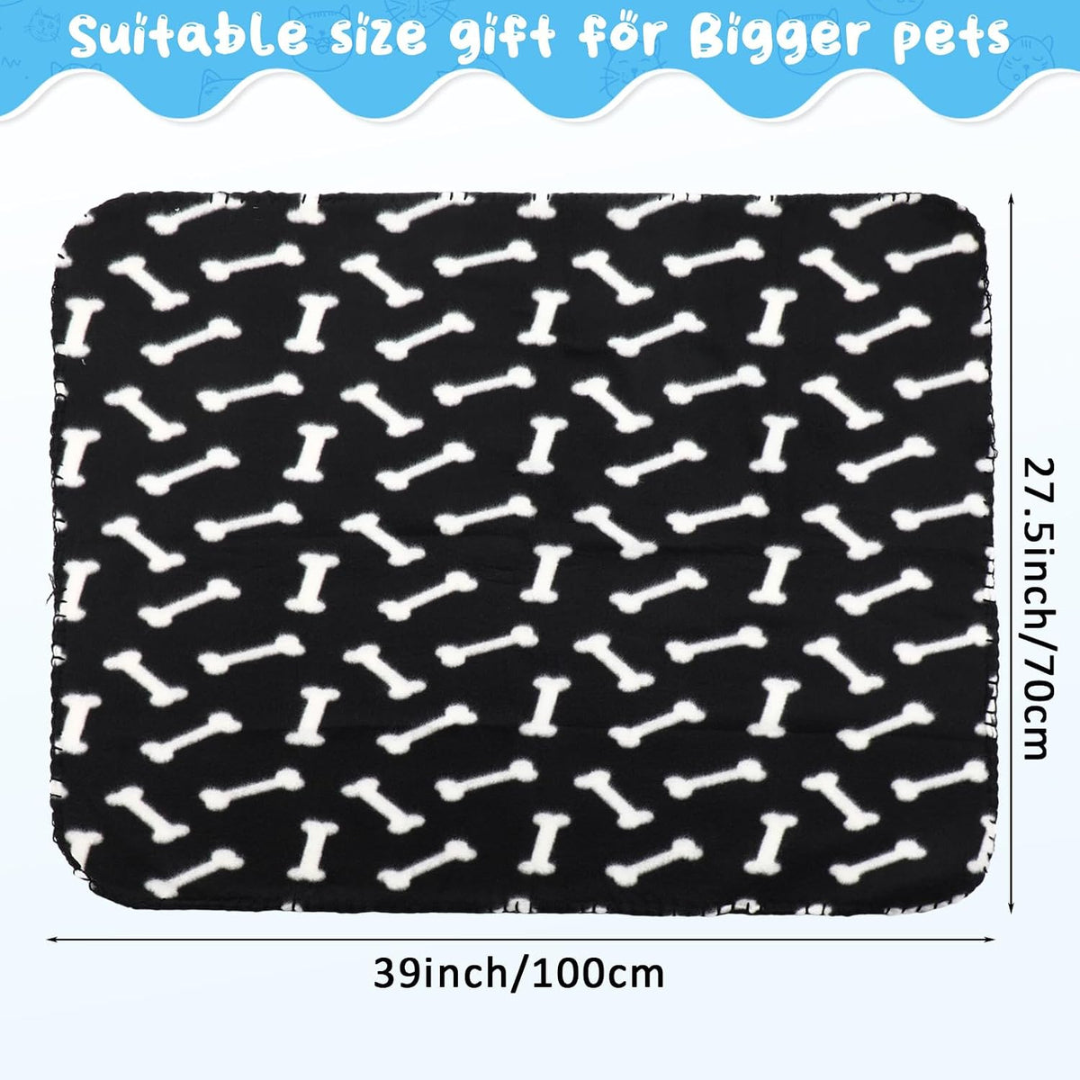 Eccliy 20 Pcs Puppy Blanket Fleece Pet Dog Throw - Mix / 39 x 28 Inch - image 2